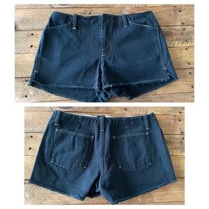 J Crew Denim Fringe Hem Shorts Indigo.